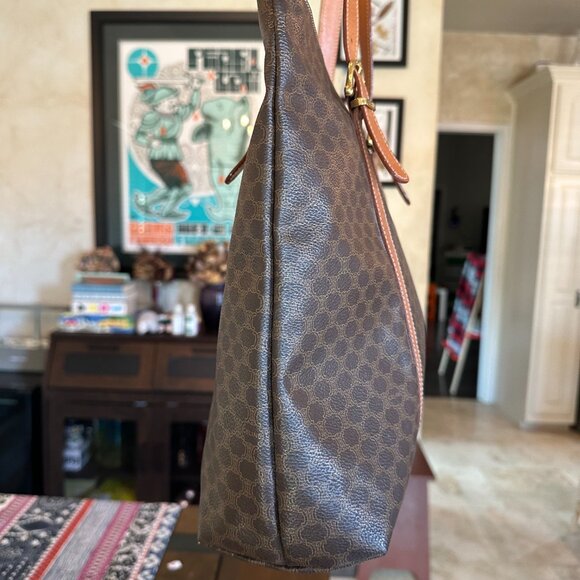 Celine Macadam Vintage Zippered Shoulder Tote, EUC - Picture 6 of 17